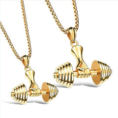 Stainless Steel Bodybuilding Dumbbell  Necklaces